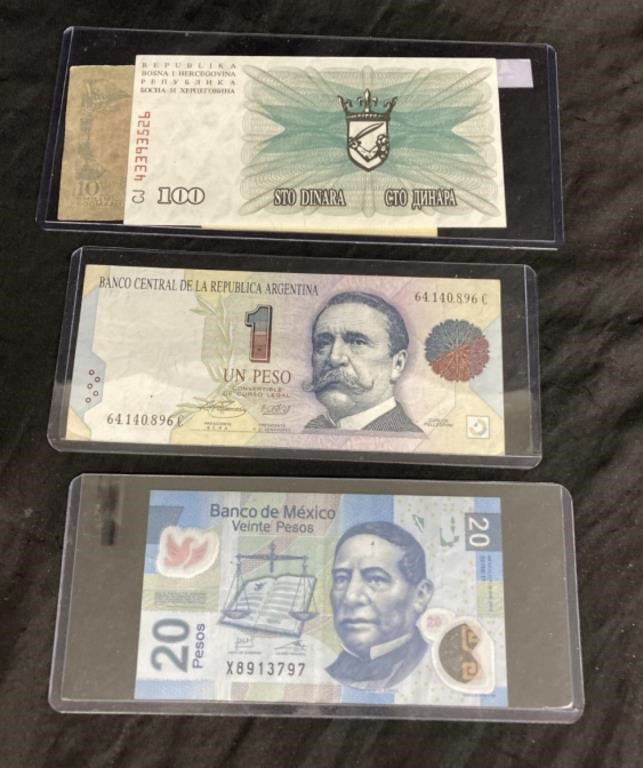 FOREIGN CURRENCY LOT / 3 PCS