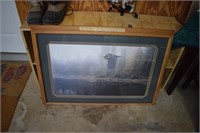 Large Framed Eagle in Fog Print