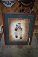 Large Framed Native American Wall Art