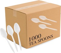 Plasticpro Cutlery Plastic Teaspoon(1000 Count)