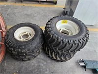 (4) ATV WHEELS AND TIRES