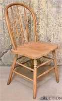 Antique Primitive Bent Wood Spindle Back Chair