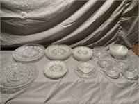 Federal Glass HERITAGE Dishes; (4) 9.5 inch