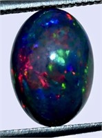 Certified 4.54ct Natural Ethiopian Black Fire Opal