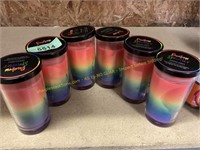6ct.Rainbow Sprinkles scented candles