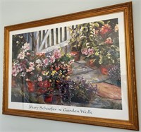 Large Framed Print by Mary Schaefer - The Garden