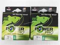 2-Pack Power Pro Spectraa Green Braided Line 10lb