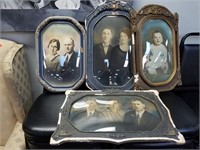 4PC VTG PICTURE FRAME LOT AS IS