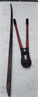 58" Steel Pry Bar +Rigid #30 Bolt Cutters!