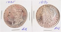 Coin 2 Morgan Silver Dollars 1885-P, 1886-P