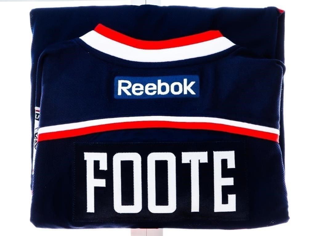 Adam Foote - Blue Jackets Replica Jersey Autograph