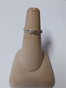 Marked and Tested 10K Diamond Chip Ring- Missing