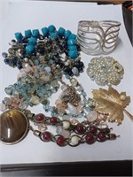 Lot of Costume Jewelry to Include Bracelet,