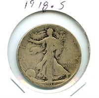 1918-S Walking Liberty Silver Half Dollar