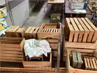 Wood crates, assorted