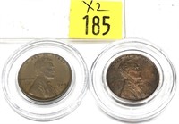 x2- 1909-VDB Lincoln cents -x2 cents -sold by the