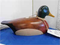 CARVED MALLARD DUCK SIGNED JIM HARKNESS 1989