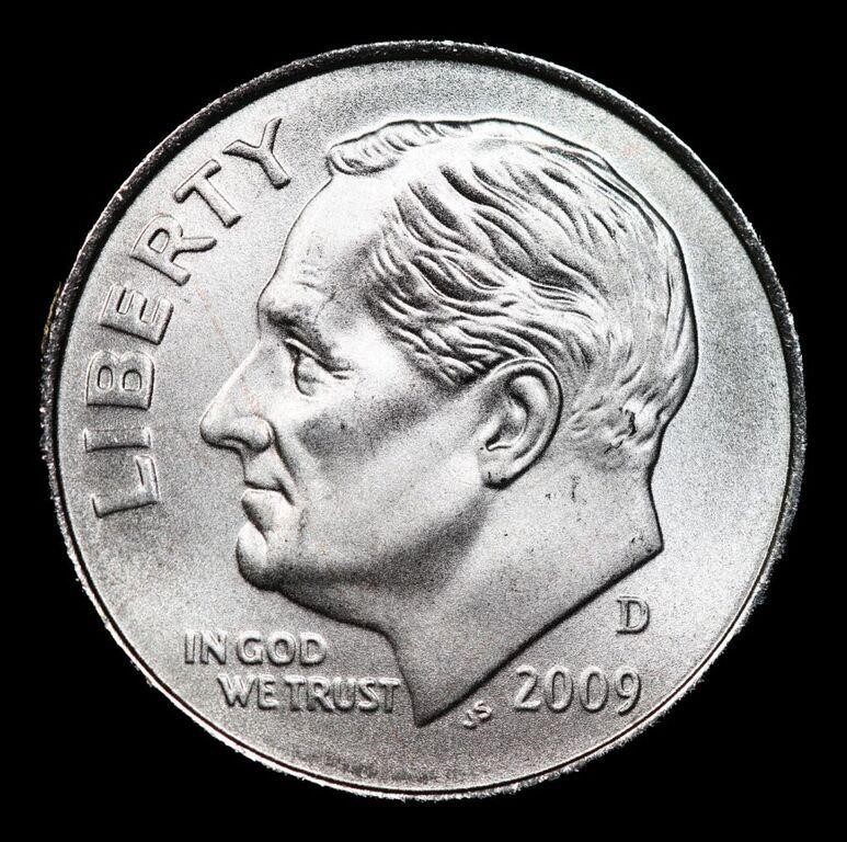 2009-d Roosevelt Dime 10c Grades Gem++ Unc