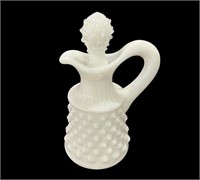 Milk Glass Hobnail Cruet