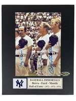 Baseball Immortals Signed Photo- Mantle, Berra, Fo