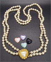(AB) Joan Rivers Double Strand Faux Pearl