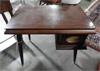 Mahogany end table with underneath storage