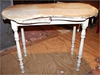 Kidney Shaped Antique Vanity Table