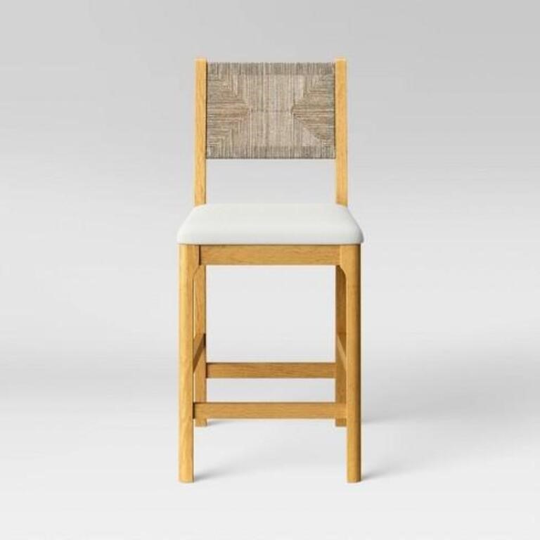 Bowman Counter Height Barstool Woven and Wood -...