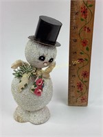 Germany paper mache Christmas snowman candy
