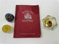 Blown Glass Paper Weights, Book, Ashtray
