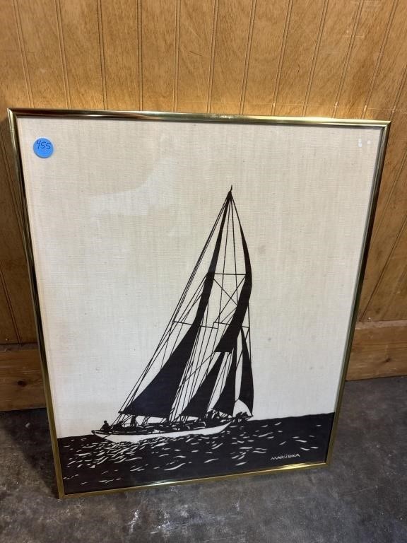 SAILBOAT PAINTING ON CLOTH