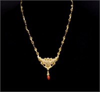 Antique yellow gold necklace for restoration