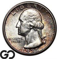 1935-S Washington Quarter, Lustrous Choice BU