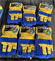 6 Pair of New Winter Gloves