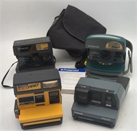 (L) Polaroid Instant Cameras. JobPro, One Step
