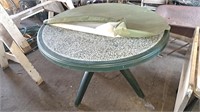 48 inch round pvc outdoor table with cover