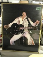Gold Framed Elvis Poster