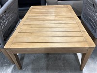 Outdoor Coffee Table Teak Look  39 x 27.5 x 14.5”