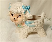 Vintage sheep with blue bow