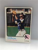 1973 Topps Hank Aaron 100 Some Surface Creases