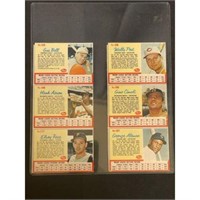 (2) Uncut Sheets 1962 Post Cereal Baseball Cards