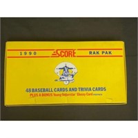 1990 Score Baseball Full Rack Pack Box