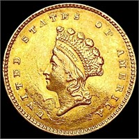 1854 Rare Gold Dollar CLOSELY UNCIRCULATED