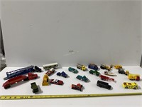 20pc Assorted Die cast, and Plastic Cars and Truck