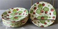 9 Royal Stafford Wildberry Strawberry 6''  Plates