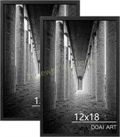 DOAI ART 12x18 Picture Frame 2 Pack  Black