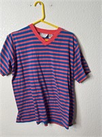 Vintage V-Neck Striped Shirt