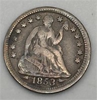 Silver 1853 Half Dimes Seated Liberty