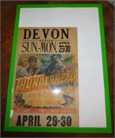 Vintage Devon Theater Attica Indiana movie poster