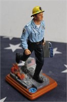 Ceramic Fireman Figurines- Rescue Mission